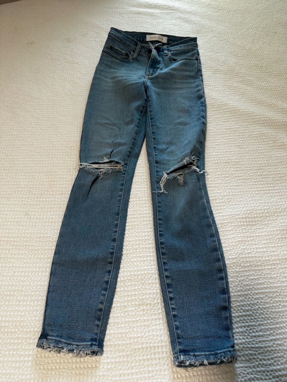Nobody Denim Light Blue Ripped Skinny Jeans